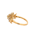 18k Yellow Gold and Diamond Pyramid Fancy Ring in size 5.5 and total gold weight of 3.06g